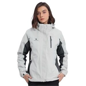 Camel Crown | White & Silver Waterproof Ski Jacket, Size S, NWT